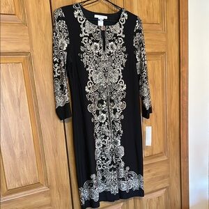 Black and White Patterned Dress